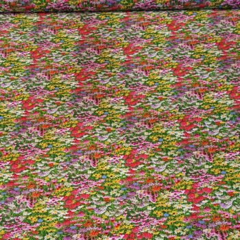 tela paisaje flores