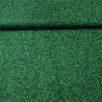 tela verde estampado clasico