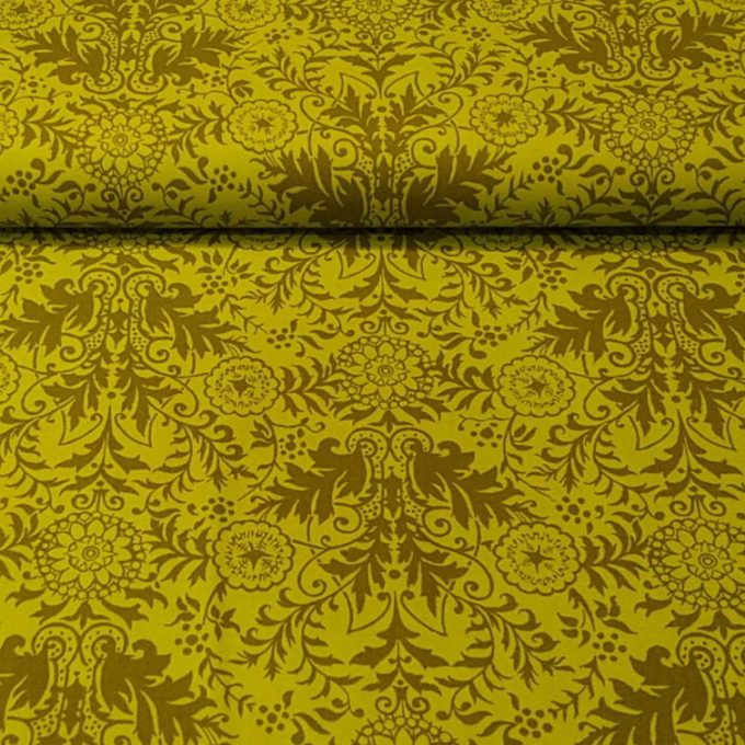 tela color pistacho floral