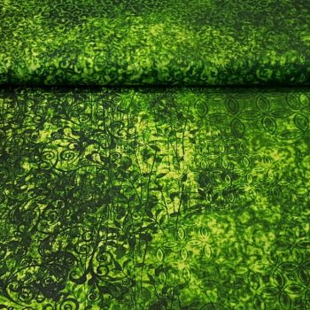 tela verde estampado