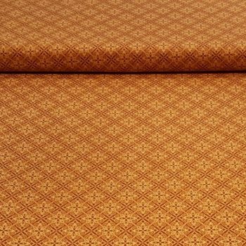 Tela de algodón con estampado de motivos clásicos y ornamentales para costura creativa