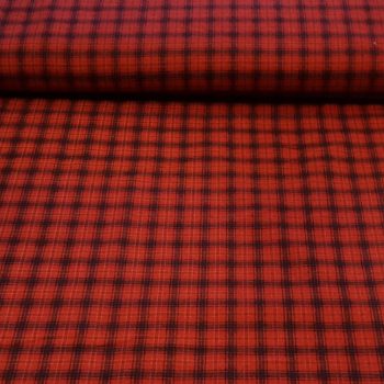 Tela de franela de cuadros rojos y negros estilo leñador, algodón 100% cepillado de alta calidad para patchwork, mantas navideñas y costura de invierno, Mercería Karmele Tolosa