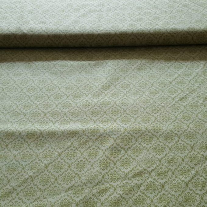 tela verde estampada