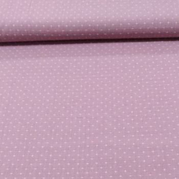 Tela japonesa color lila suave con estampado de pequeñas cruces tradicionales algodón 100% ancho 110cm