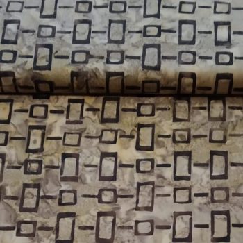 tela patchwork-batik Marrón rectangulos