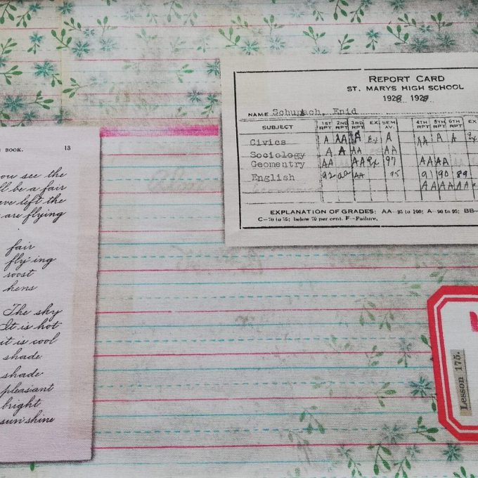 tela motivos cartilla escolar