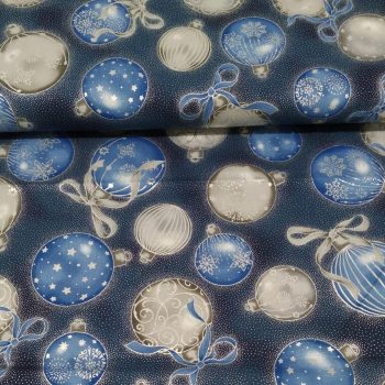 Tejido de algodón 100% de alta densidad Telas de Navidad azul de Navidad para patchwork profesional