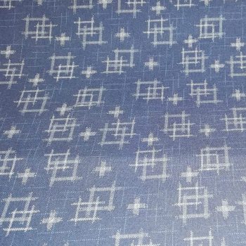 Tela japonesa azul marino intenso con textura tramada de hilo teñido algodón 100% ancho 110cm