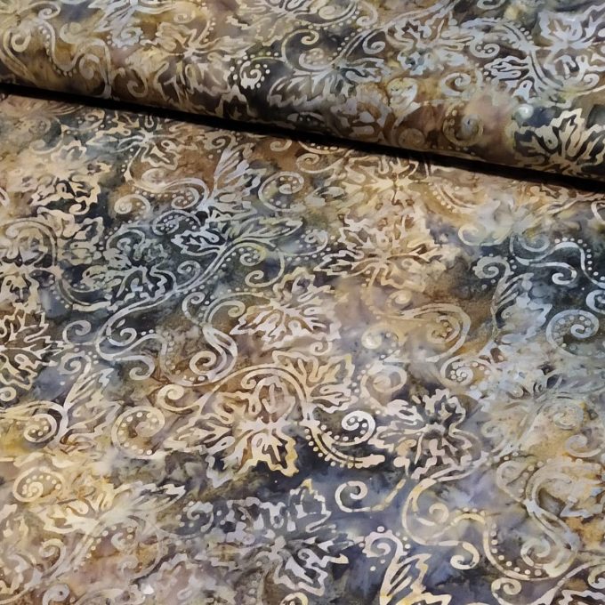 tela patchwork-Batik marrón