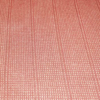 Tela japonesa rayada granate y arena con textura de hilo teñido algodón 100% ancho 110cm