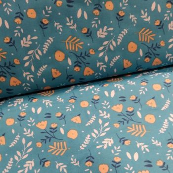 Tela de algodón 100% popelín Katia Fabrics con estampado floral de inspiración oriental Aladdin Flowers