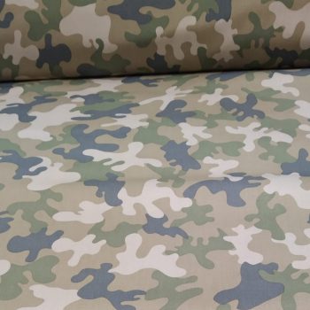 tela patchwork camuflaje verde