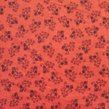 tela patchwork roja estampada