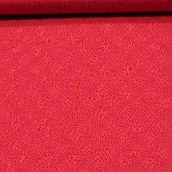 tela patchwork color rojo motivos geometricos