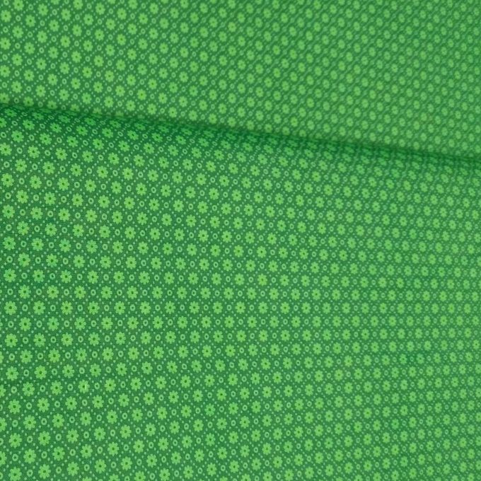 tela patchwork verde estampado geometrico