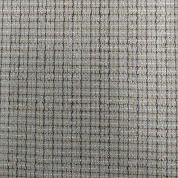 Tela japonesa marrón referencia 1-E con textura tramada de hilo teñido algodón 100% ancho 110cm