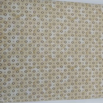 Tela de algodón 100% con estampado geométrico sutil en color crudo de Blank Quilting para patchwork