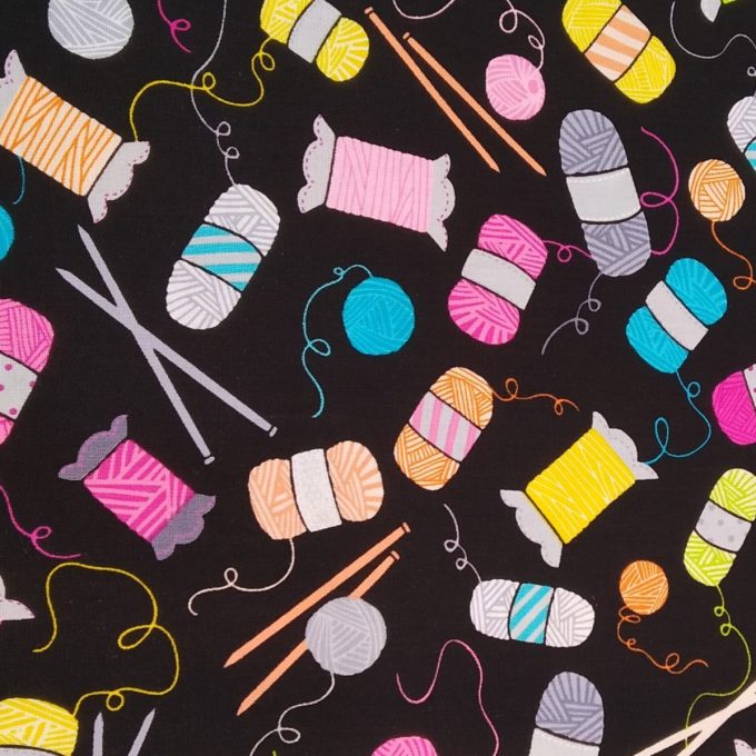 tela estampado ovillos