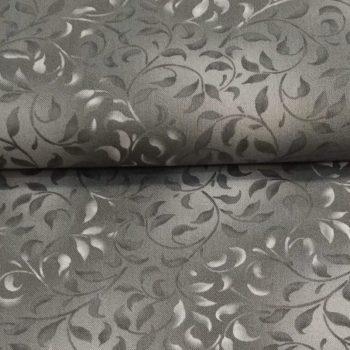 **Tela gris enredaderas** de algodón 100% de alta densidad para patchwork romántico y costura creativa