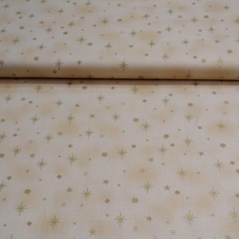 Tela de algodón 100% con estampado de estrellas de Navidad para costura artesana y patchwork