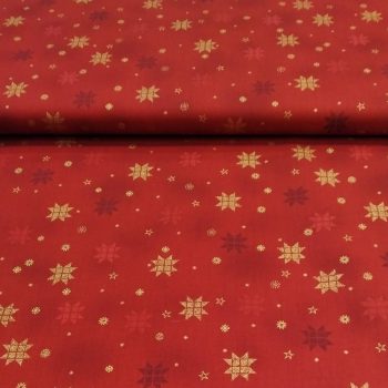 Tela de algodón 100% con estampado de estrellas navideñas para costura creativa y labores de patchwork