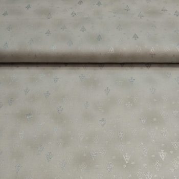 Tela de algodón 100% de color gris con estampado navideño para costura creativa y patchwork