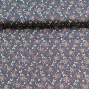 Tela patchwork Kim Diehl Willow Hollow 998977, color azul medio con estampado de textura sutil, algodón 100% Mercería Karmele
