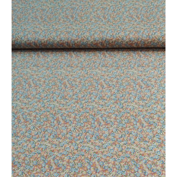 Tela de algodón 100% estilo country japonés en color gris con textura visual para patchwork y aplicaciones