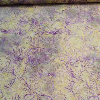 Tela de algodón tipo Batik con degradados en tonos vino tinto y ocre artesanal