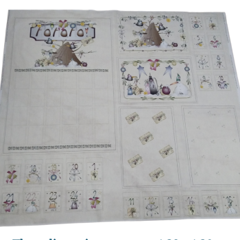 Panel de tela de algodón 100% para calendario de adviento con diseño invernal It’s Snowing de Malgorzata J. Jenek