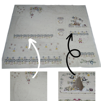 Panel de tela de algodón 100% con patrón para delantal navideño de costura creativa