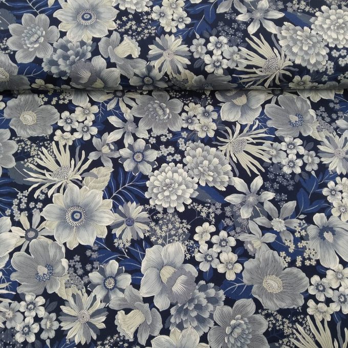 Tela patchwork- azul