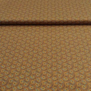 Tela de patchwork Kim Diehl colección Quiet Grace referencia HG927-30, color marrón chocolate con estampado de motas pequeñas, algodón 100% estilo country