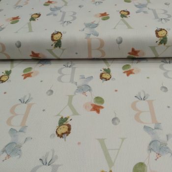 Tela de Piqué Infantil Estampado Martín de algodón con motivos clásicos y textura de relieve