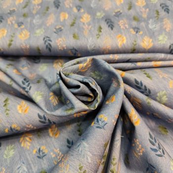 tela azul estampada