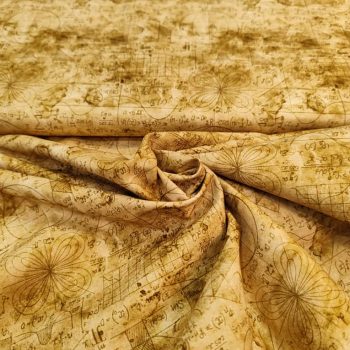 tela ocre estampada