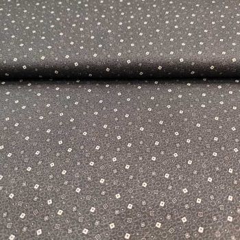 **Tela gris oscuro geometric** de algodón 100% de alta densidad para patchwork contemporáneo