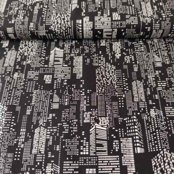 tela patchwork negra