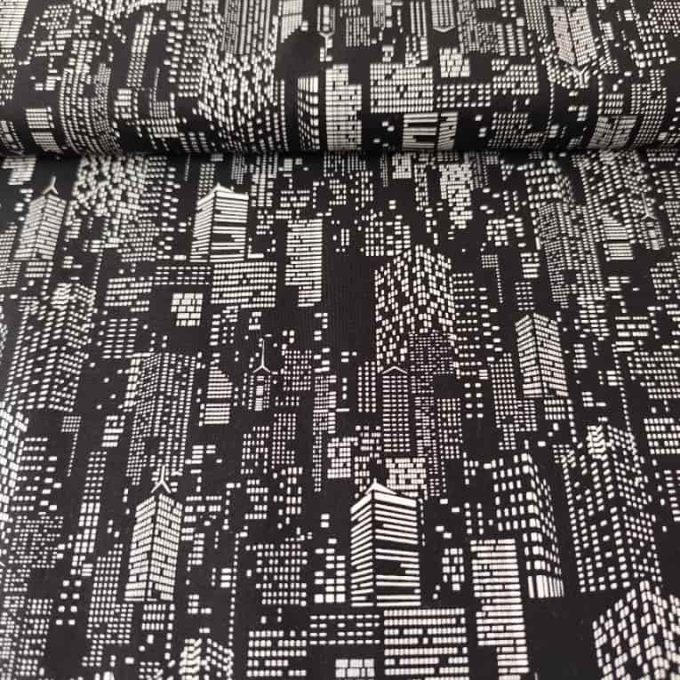 tela patchwork negra