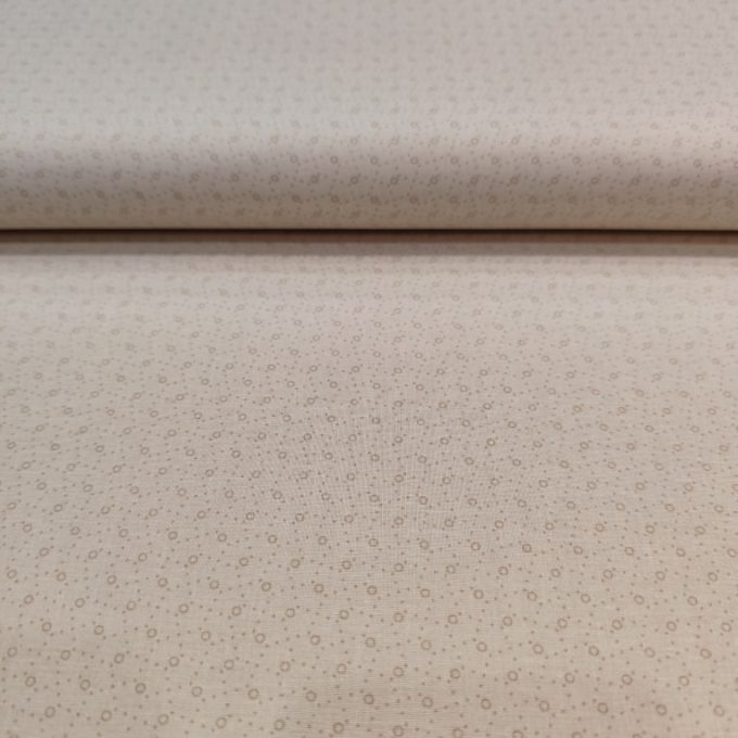 Tela beige Círculos y puntos