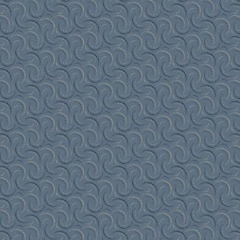 Tejido de algodón colección North Wind en color azul con estampado de aire nórdico para patchwork