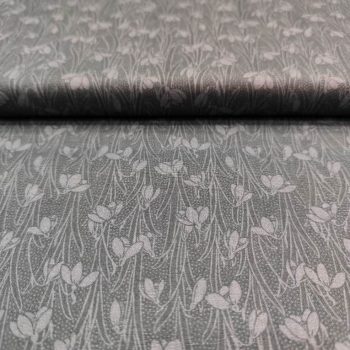 Tejido de algodón Liberty Fabrics diseño Indigo Delphinium con flores en tonos azules profundos