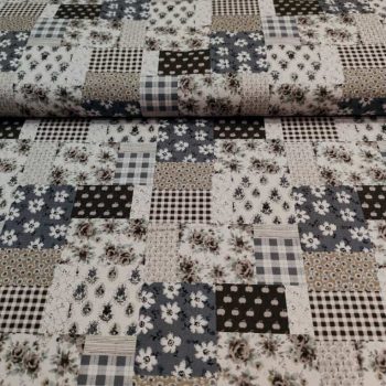 Tela de algodón japonesa con textura rústica tramada en color sólido para costura creativa y patchwork