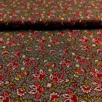 Tela de patchwork Kim Diehl Love Struck referencia 2296 color predominante el marrón