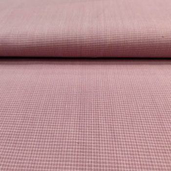 Tela japonesa de algodón 100% con estampado de cuadros Vichy en color rosa para costura artesanal