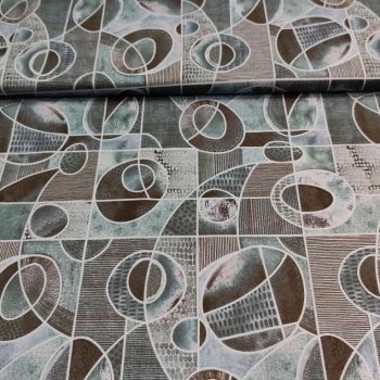 Tela patchwork flora form** con diseño modernista geométrico en algodón 100% de 1,10m de ancho