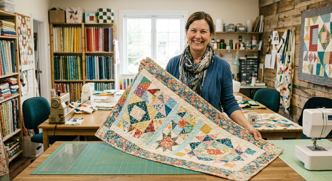 enseñando trabajo patchwork