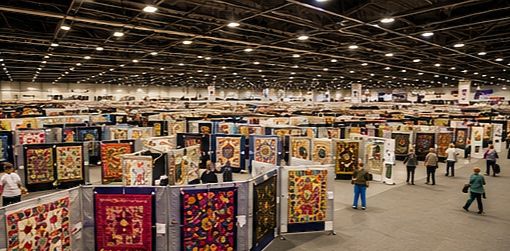 Festival de Patchwork de Birmingham en el NEC con cientos de quilts expuestos