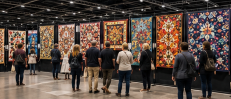 exposición quilts
