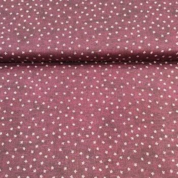 Tela color vino estampado florecillas Ref P137-4504-221 de algodon para patchwork y costura